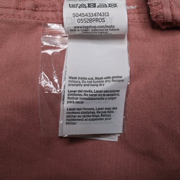 Topshop Asymmetrical Button Skirt With Pockets in Dusty Rose, size Small - Picture 10 of 11